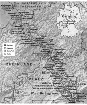 Figure 2: The World Heritage Cultural  Landscape Upper Middle Rhine. Source: 