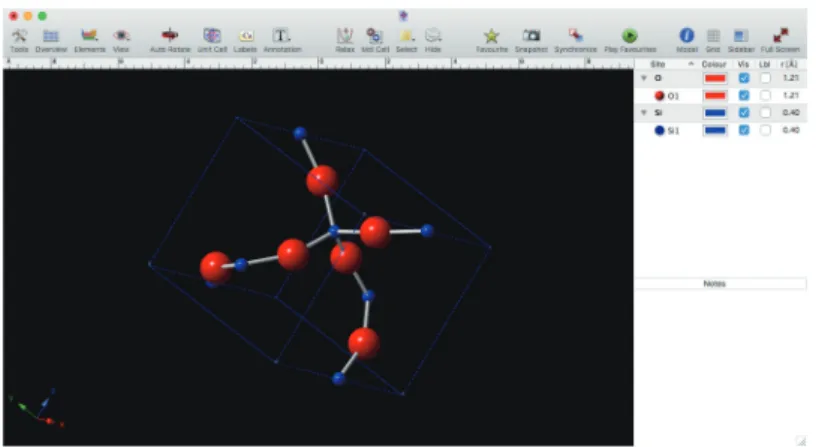 Fig. 4：CrystalMakerを用いたCIF形式ファイルの 3 次元表示例