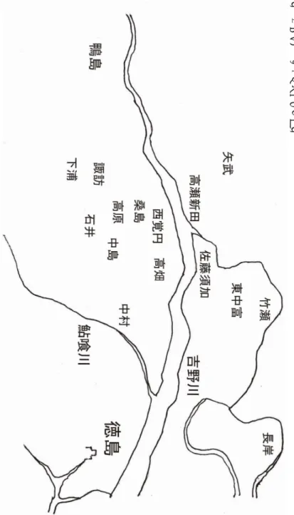 図 1 　吉野川流域の肥料販売関係図