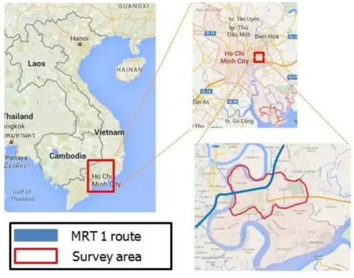 Figure 3.10 : Location of phase-II survey sites  