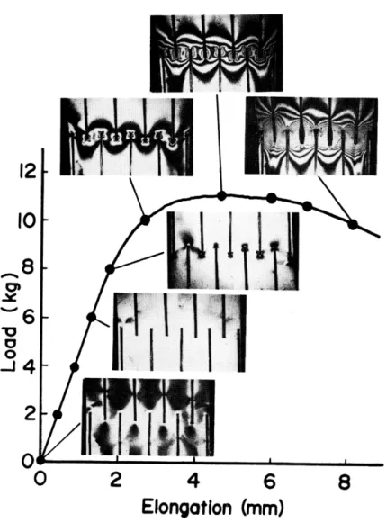 Fig.  13  Mechanism  of glassfiber  reinforcement  depend  on  photo-elasticity  ex periment  Glassfiber  length  ...