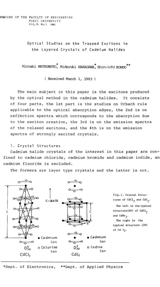 Fig .1.  Crystal  Struc- Struc-tures  of  CdCl