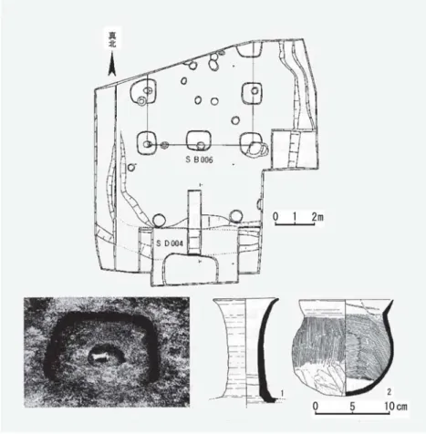 図 10 推定朝堂西第一堂と出土遺物 ［近江大津宮をめぐる諸問題］……