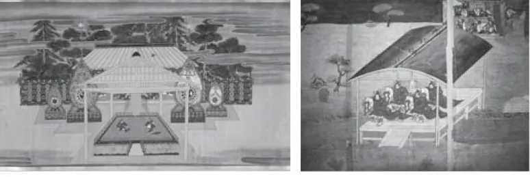 図 7    「西浜御殿舞楽之図」 部分図 8   「舞楽楽器之図」 部分 東京国立博物館