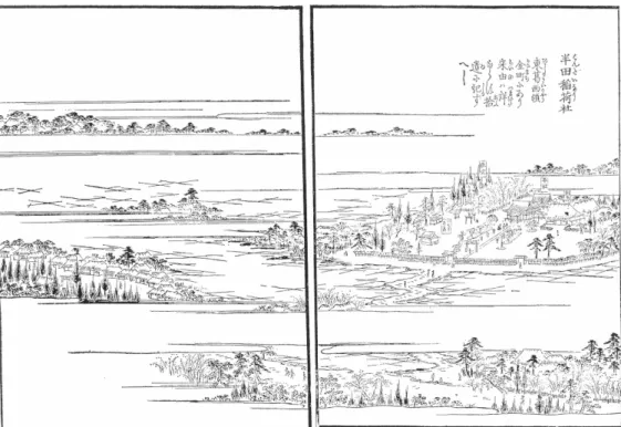 図 1　半田稲荷社　 天保 （ 年（（（（（）版・斎藤月岑「江戸名所図会」（0より