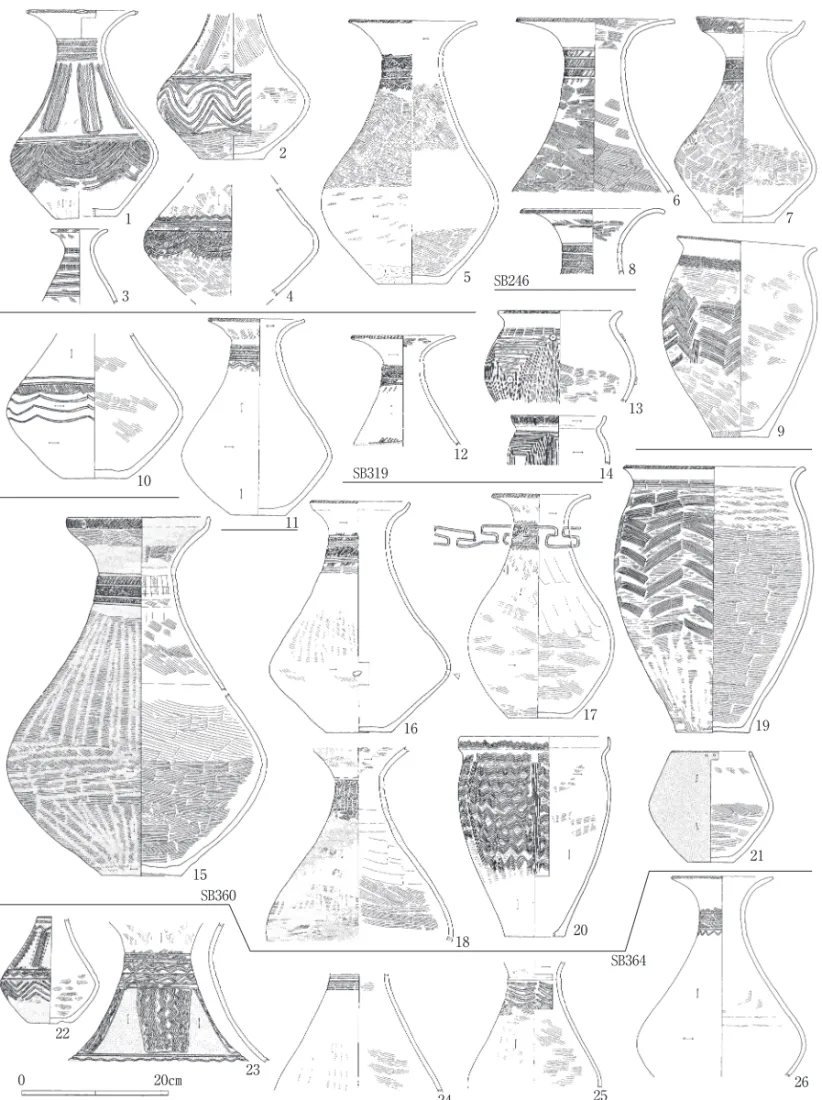 図 5 　松原遺跡出土の単位資料（4）SB246・319・360・36413425 6813SB319121411161522020cm232425 26SB360SB364171921182010SB24679