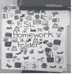 Figure 1. ESL homework  folder 