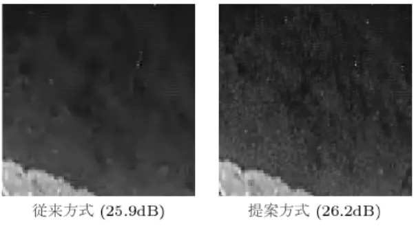 図 21 暗部の符号化画像 Fig. 21 The dark part of decoded image.
