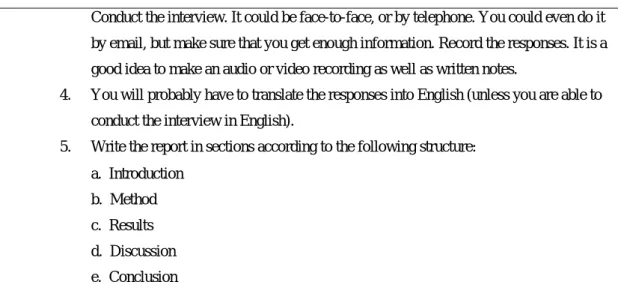 Figure 1. Formal Report Assignment 