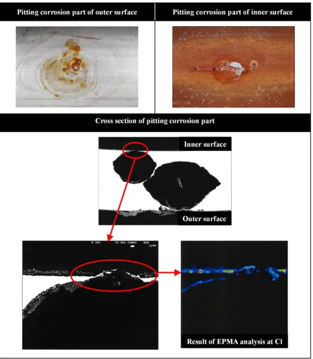Fig.  2-2  An example of pitting corrosion part of a corrosion  case. 