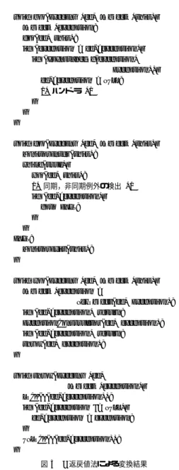 Fig. 3 Program converted by two return values method.