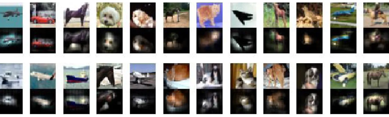 図 9 原画像および正解クラスの CCM Fig. 9 Original images and CCMs of correct classes.