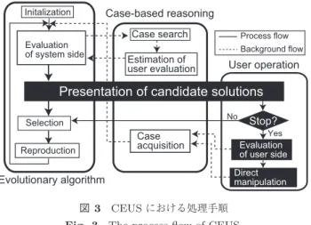 図 3 CEUS における処理手順 Fig. 3 The process flow of CEUS.