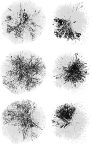 Fig. 12 Layout results of model D with the LGL method and the proposed method, left and right,  re-spectively