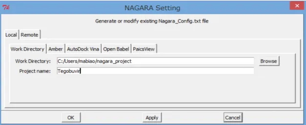 Fig. 4  Screenshot of the NAGARA Configuration settings. 