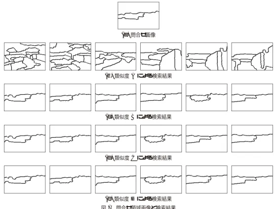 Fig. 7 A query region image and the retrieved region images.