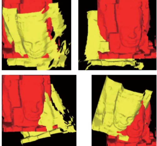 Fig. 8 Pairs of data sets which result in registration failure.
