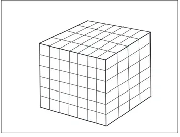 Fig. 19 Conceptual ﬁgure of subdivision of a cube into ﬁnite elements. For the case of subdivision (N 1 , N 2 , N 3 ) = (3,5, 6)