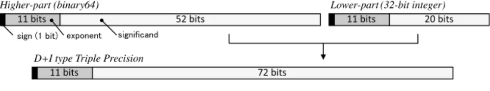 図 10 D+I 型 3 倍精度浮動小数点型