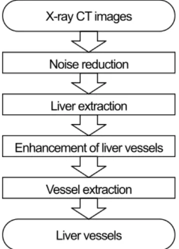 Fig. 1 の Noise reduction では， CT 画像からノイズを除去 する．ノイズ除去フィルタは，様々な種類を検討した結果，