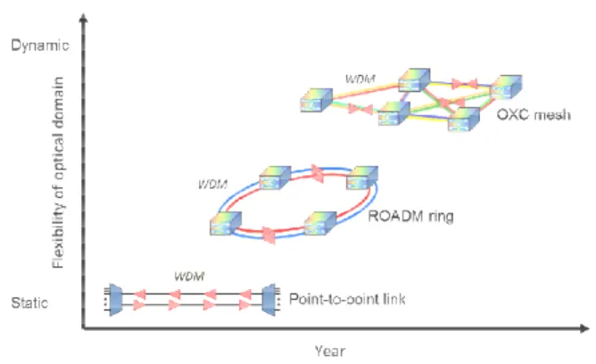 Fig. 3 Optical network evolution.