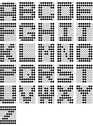 Figure  5:  Recognition Patterns From  Letters A  To 