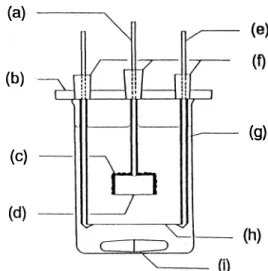 Fig.  1  Schematic diagram of test cell  :  (a)  Cu lead，  (b) 