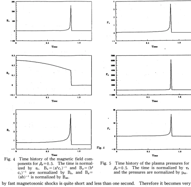 Fig.  4  Time  history  of  the  magnetic  field  com­