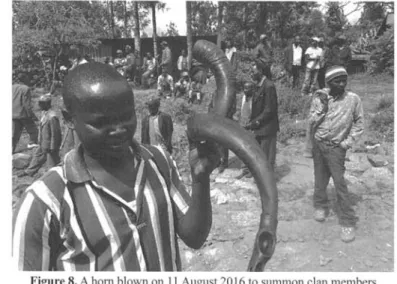 Figure  8. A  horn  blown  on  11 August  2016  to  summon  clan  members