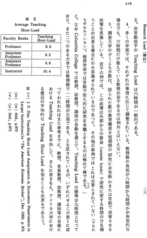 表 I I Average Teaching  Hour‑Load  [  F a c u l t y  Ranks  Teaching  Hour‑Load  P r o f e s s o r  8 