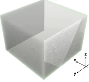 図 3.11: rear set ガラスプレート 3D イメージ 計算した値を元に 3DCAD ソフト Fusion360 で KB ミラーのイメージ図を作成した (図 3.11)。 独立した各ミラーは x,y 面のミラー中心が y 軸周りに傾くので、ガラスプレートの傾きおよび 間隔を固定させる必要がある。そこで、図 3.11) の x 軸方向にミラーの位置間隔を合わせた溝を もち、溝の側面にそれぞれのミラーの傾きと合わせた傾斜をもつアライメントバーを 3DCAD 上で設計した。 (a) アライメントバー上
