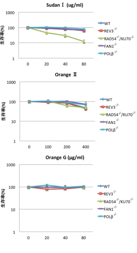 Fig. 5    colony assay 法による生存率試験の結果