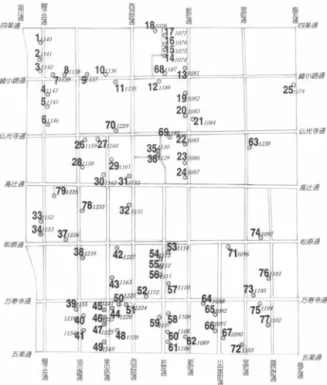 図 3 - 5 　京都市中心域鍾馗像撒布状況詳細図（その 5 ）撒布領域区分Ｚ-Ⅰ