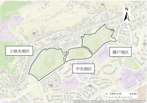 図 8  上柚木公園園内図 