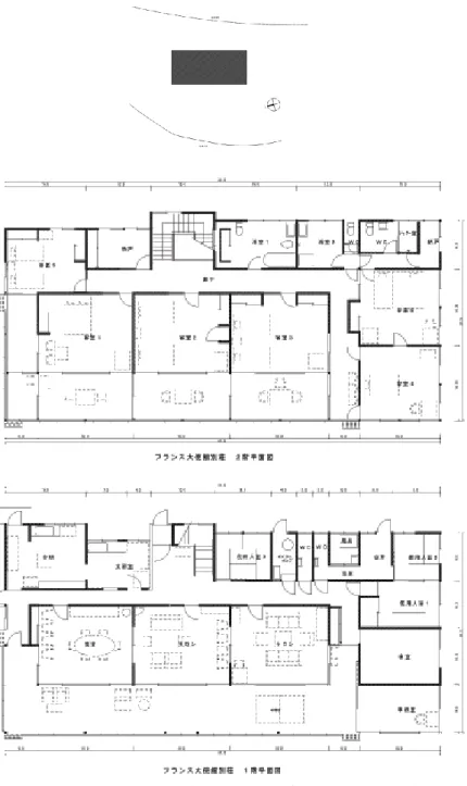図 3-2-1-1  改造工事平図面（筆者調査により作成） 