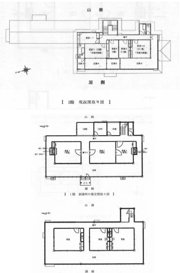 図 3-2-4-2  イギリス大使館別荘創建時の推定平面図 （栃木県報告書より）