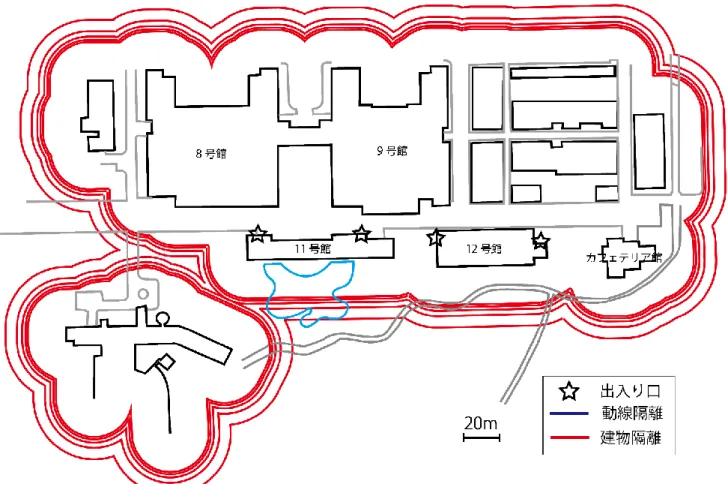 図 5-17  建物隔離の変動  1-5 ヶ所 