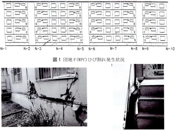 図 1  団地 F(WPC)ひび割れ発生状況
