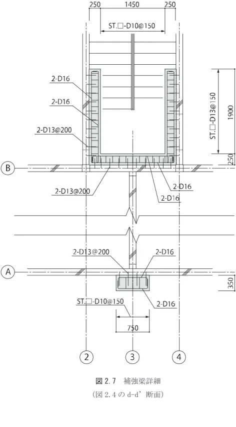 図 2.7  補強梁詳細 