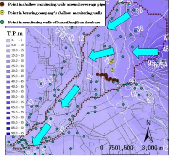 Fig5  shows the range of modeling that is the  researched  in the study. We decided that analysis  range would be the area of about 9000m from the  east to the west and about 10000m  from the south  to north
