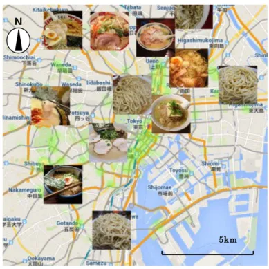図 30  ラ ー メ ン の マ ッ プ （ 写 真 表 示 版 ）N 
