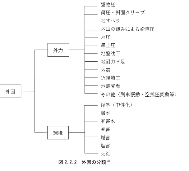 図 2.2.2  外因の分類 4）