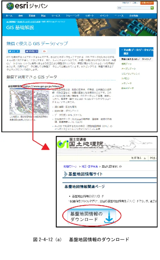 図 2-4-12（a）  基盤地図情報のダウンロード 