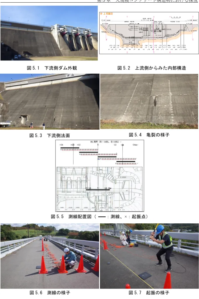 図 5.1  下流側ダム外観  図 5.2  上流側からみた内部構造 