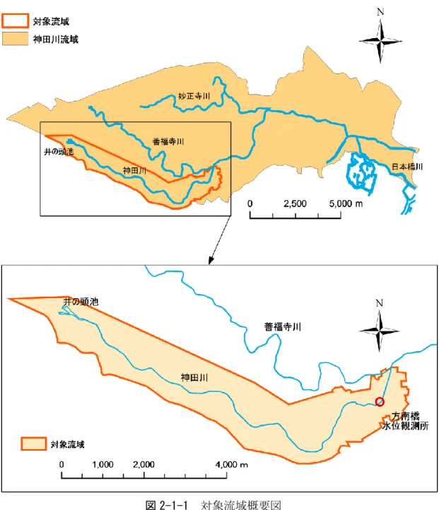 図 2-1-1  対象流域概要図 