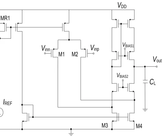 Fig. 2.6. Folded-cascode op-amp.