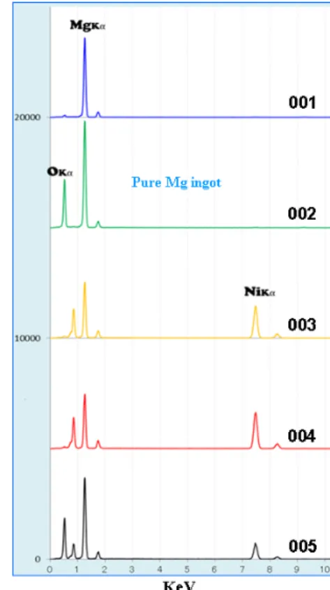 Fig. 4.6 EDS element distribution of 1 st -5 th  hierarchical structure. 