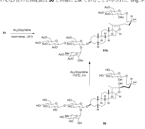 Fig. 3-11.    Chemical transformations of 50 and 51 