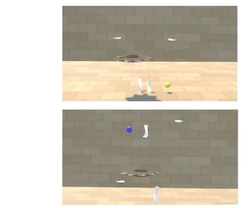 Figure 7:  A virtual wheel cutter and virtual gloves and socks in a virtual mirror. 
