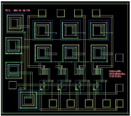 図 4.4 MOSFET の デ ザ イ ン レ イ ア ウ ト 図